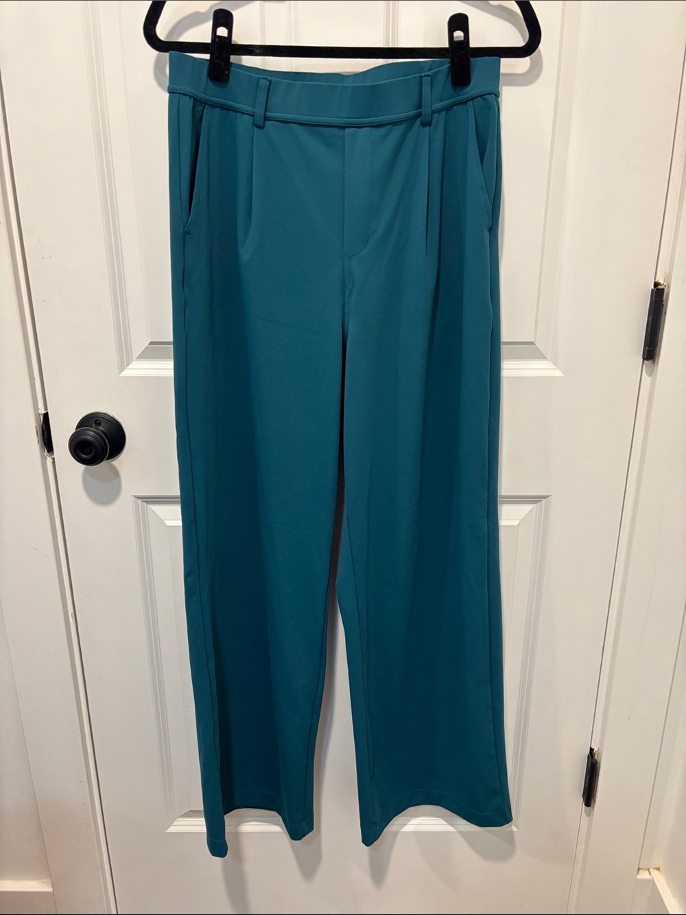 Halara Teal Straight-Leg Pants Size Extra Large